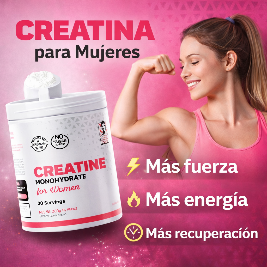Creatina Monohidratada para Mujeres – Energía, Fuerza y Recuperación | 30 Servicios