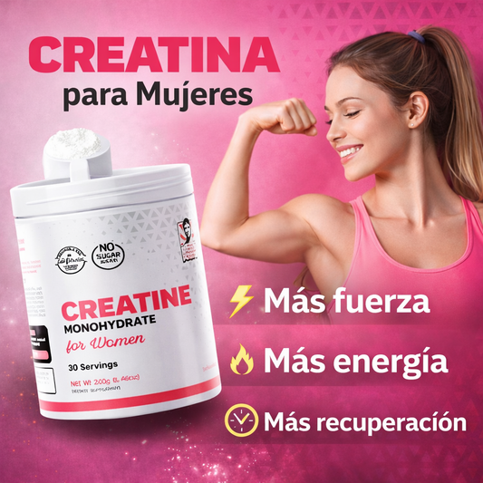 Creatina Monohidratada para Mujeres – Energía, Fuerza y Recuperación | 30 Servicios