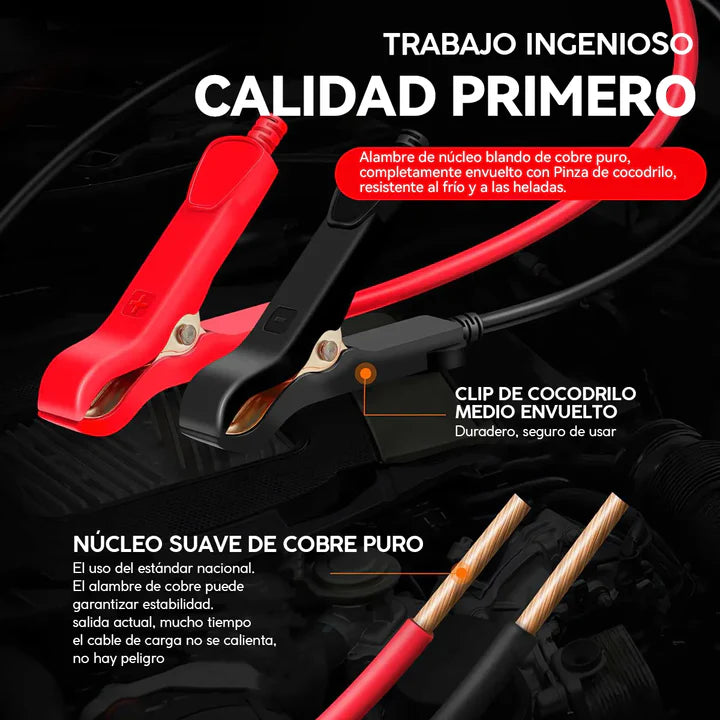 Arrancador Portátil De Baterías y Cargador 🏎️🚘 para Baterías de Auto y Moto